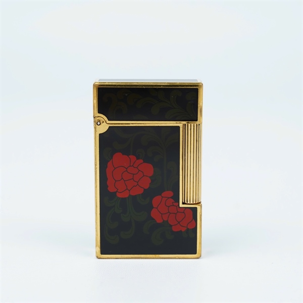 Bật lửa S.T Dupont đen hình hoa hồng (1F6DD22) KG+