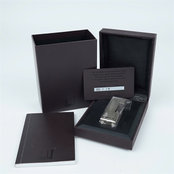 Bật lửa Dunhill bạc sọc dọc KG+