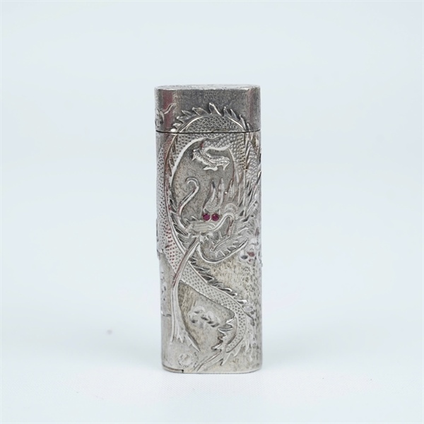 Bật lửa Cartier bạc hình rồng KG+