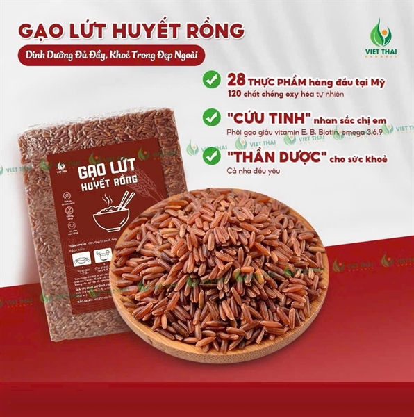 Gạo lứt huyết rồng túi 1kg