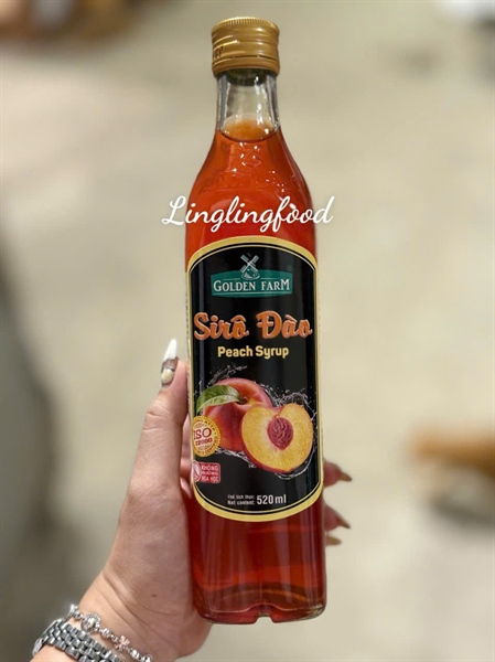 Siro Goldenfarm Vị Đào 520ML