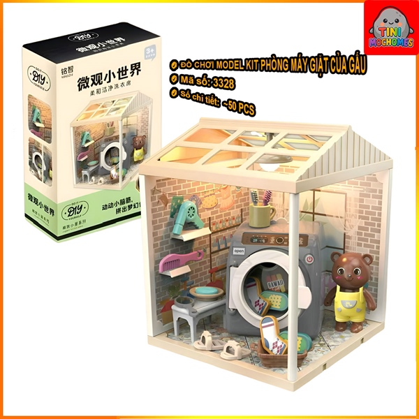 [CHÍNH HÃNG] Đồ chơi lắp ráp MINGZHI căn phòng mơ ước thỏ và gấu