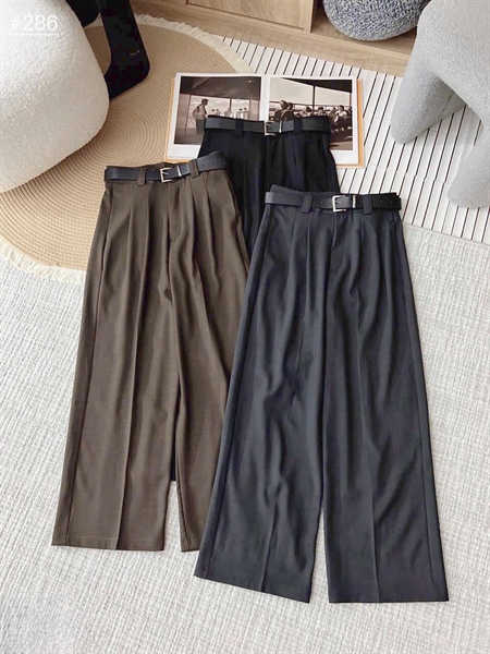 Quần vải nấm + belt K