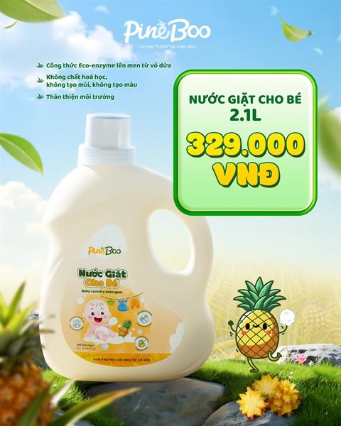 Nước giặt cho bé Pineboo 2,1L