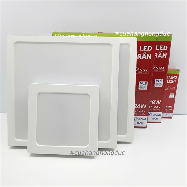 Bóng đèn LED ốp trần nhựa vuông 12W SS12W-T