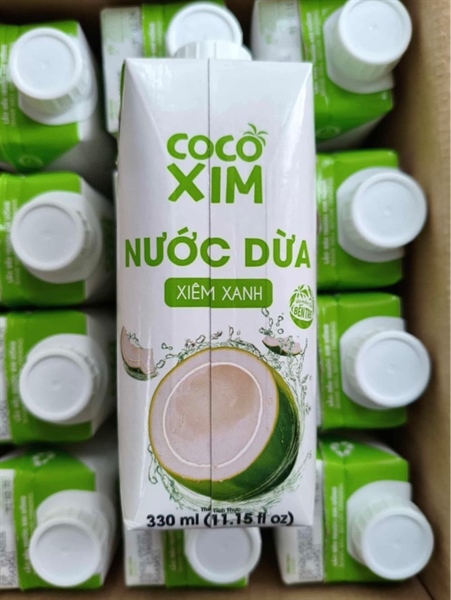 Nước dừa xiêm xanh COCOXIM hộp nhỏ 330ml