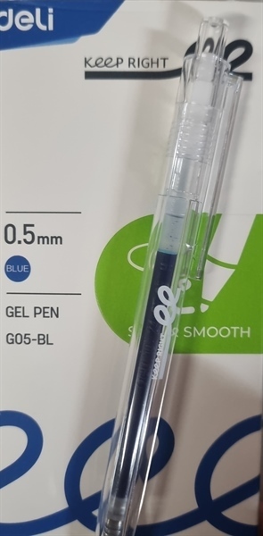 Bút gel Deli G05-BL H12 mực xanh