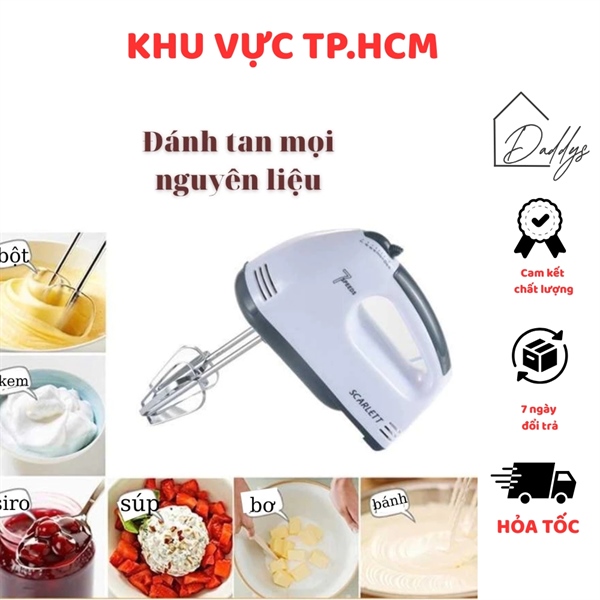 Máy đánh trứng cầm tay 7 tốc độ SCARLETT - Công suất 180w