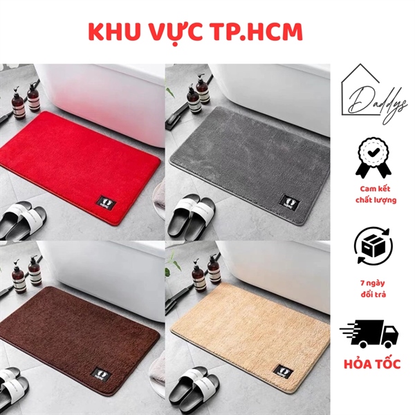 Thảm lau chân, chùi chân trải sàn - Chất liệu len mịn siêu thấm hút, đế cao su chống trơn trượt