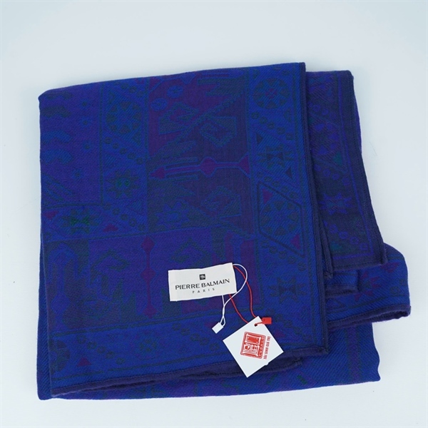 Khăn Balmain xanh họa tiết sz131x131 (PN) KG+