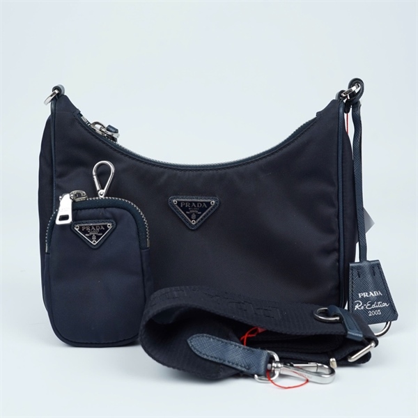 Túi Prada xanh đen kèm ví 2 strap sz22 (PN) KG+