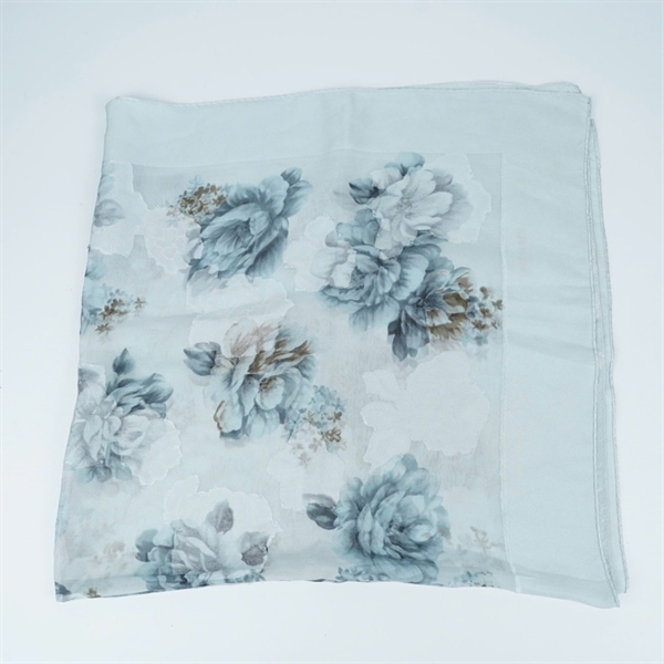 Khăn Balmain xanh in hoa sz90x90 (PN) KG+