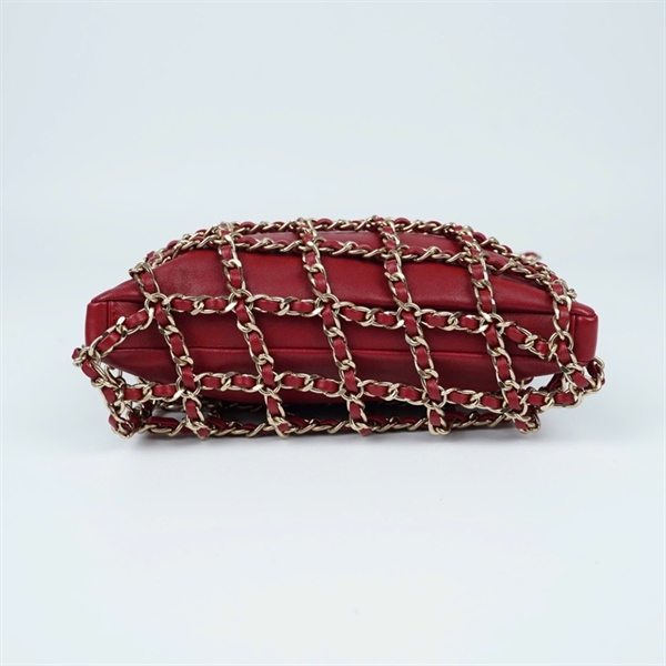 Túi Chanel đỏ đan lưới (30121895) sz20 (PN) KG+