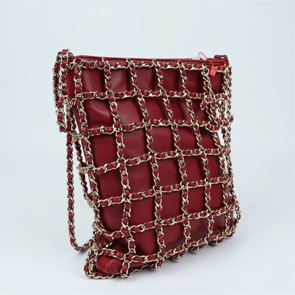 Túi Chanel đỏ đan lưới (30121895) sz20 (PN) KG+