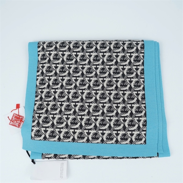 Khăn Salvatore đen viền xanh sz28x186 (PN) KG+