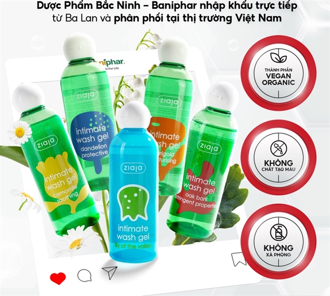 Dung Dịch Vệ Sinh Intimate Ziaja Wash Gel 200ml