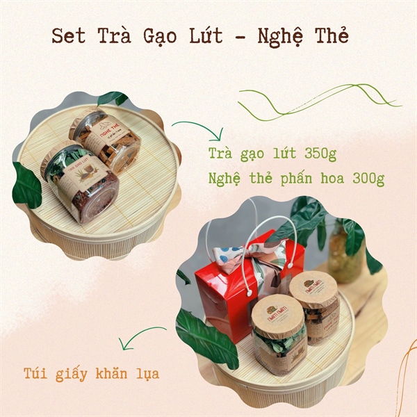 Set 2 - Trà Lứt, Nghệ Thẻ - Hộp Giấy