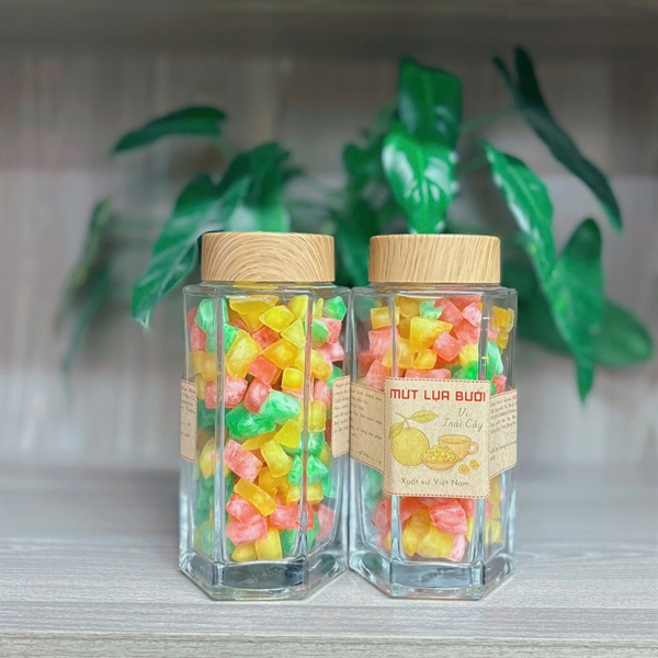 Mứt Lụa Bưởi - Hũ Thủy Tinh Cao Cấp 200g
