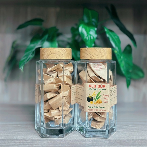 Kẹo Dừa Thốt Nốt - Hũ Thủy Tinh Cao Cấp 170g