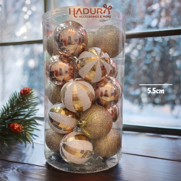 Trái châu trang trí giánh sinh vàng