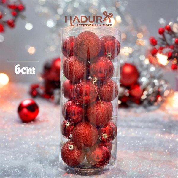 Trái châu trang trí giáng sinh Đỏ