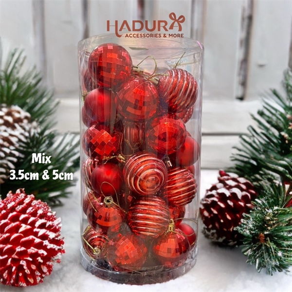 Trái châu trang trí giáng sinh Đỏ