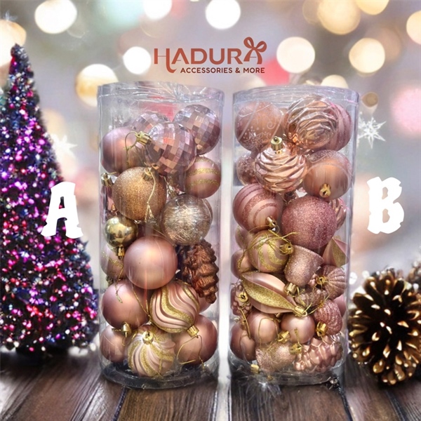 Trái châu trang trí giáng sinh nhiều chi tiết