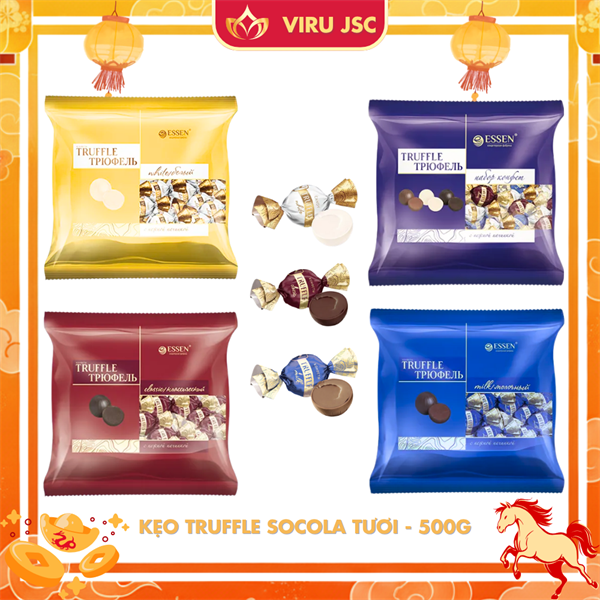 Essen - Kẹo Socola Truffle Đen Nguyên chất - 500g