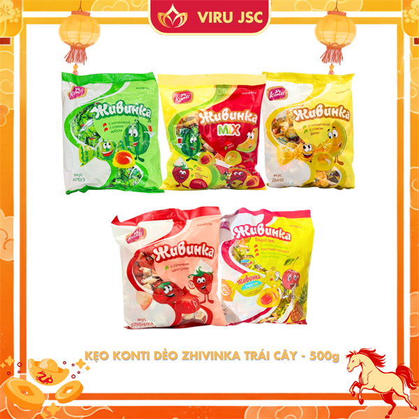 Kẹo dẻo Zhivinka trái cây - 500g