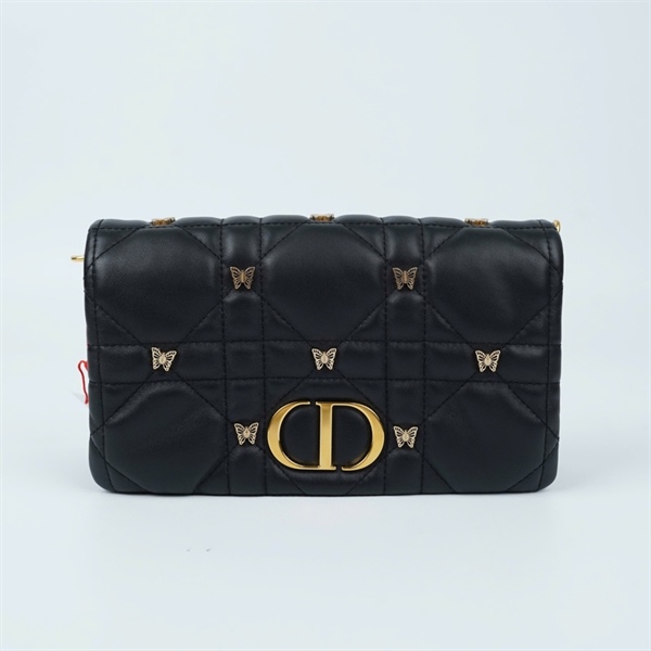 Túi Dior Caro đen đính bướm (05-RU-0263) sz20 (BMC) KG+