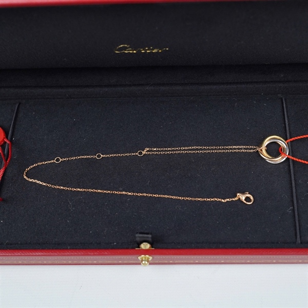 Vòng tay Cartier vàng 3 mặt tròn (PTW226) KG+