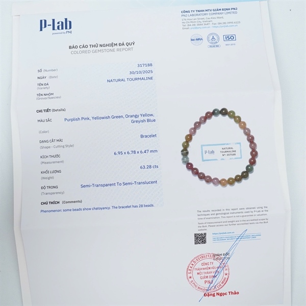 Vòng Tourmaline 30hạt 317188+