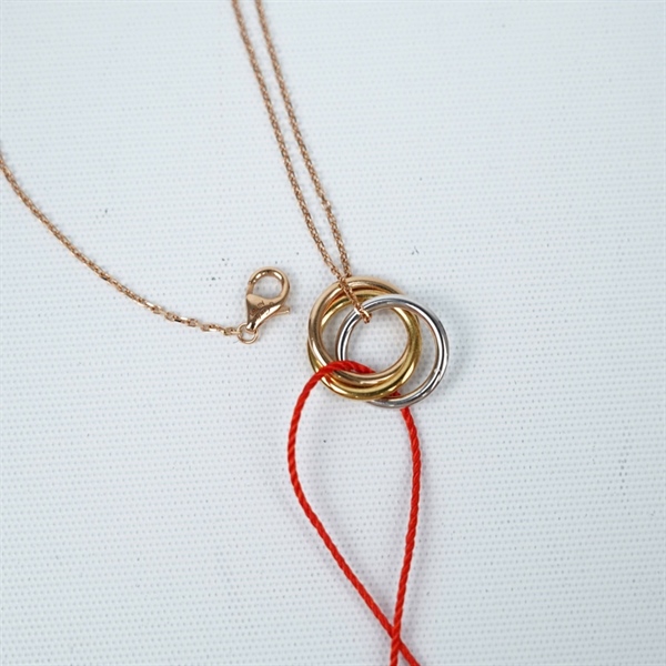 Vòng tay Cartier vàng 3 mặt tròn (PTW226) KG+