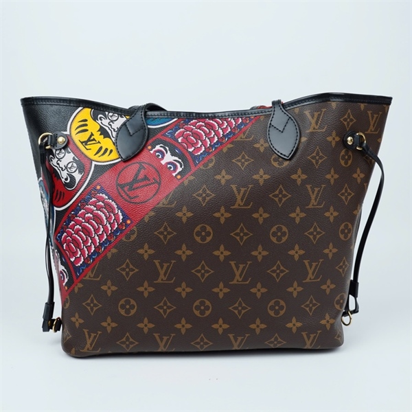 Túi LV Neverfull hoa nâu họa tiết kèm ví sz32-44 (BMC) KG+