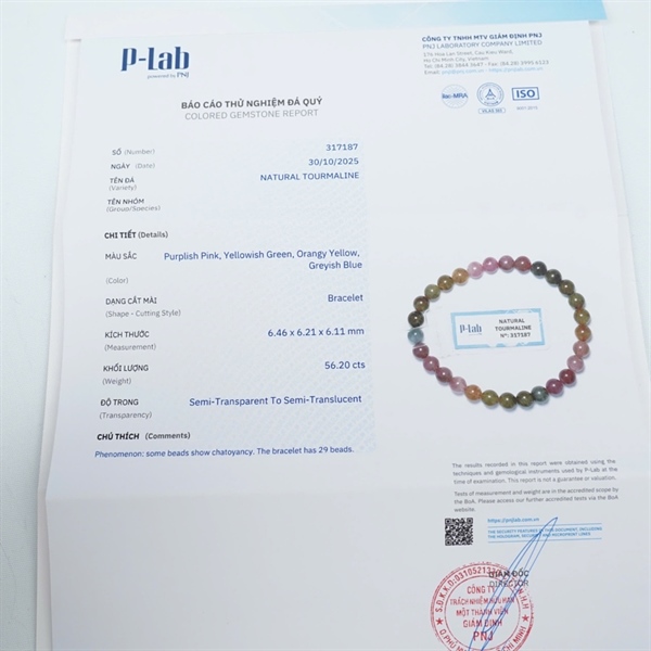 Vòng Tourmaline 30hạt 317187+