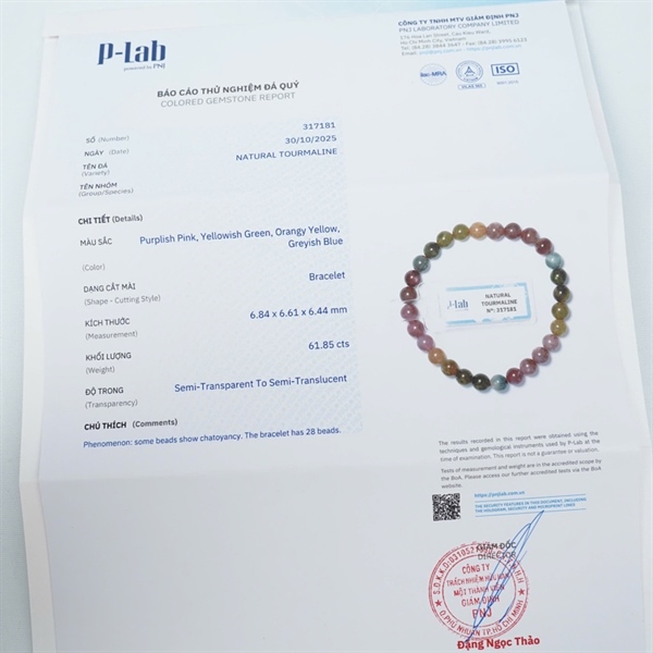 Vòng Tourmaline 30hạt 317181+