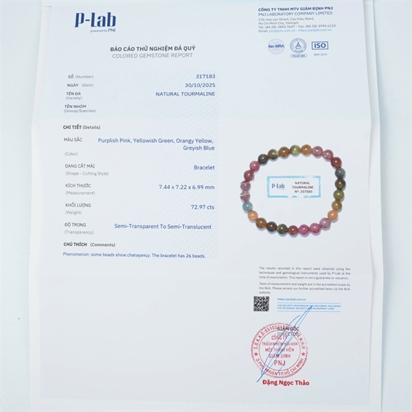 Vòng Tourmaline 30hạt 317183+