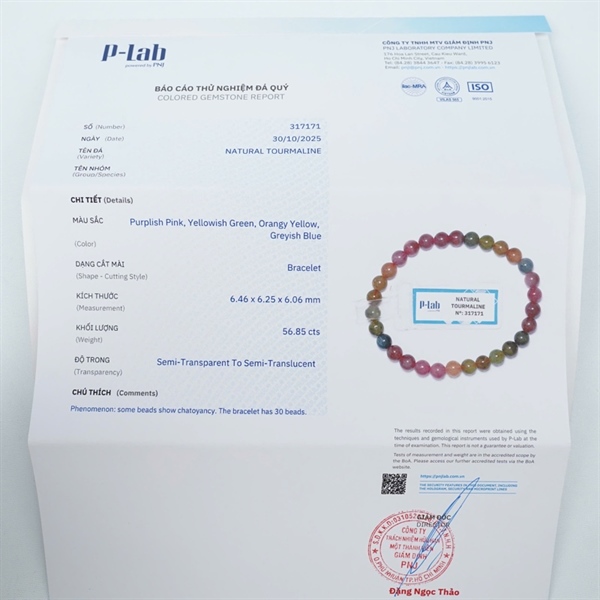 Vòng Tourmaline 30hạt 317171 +