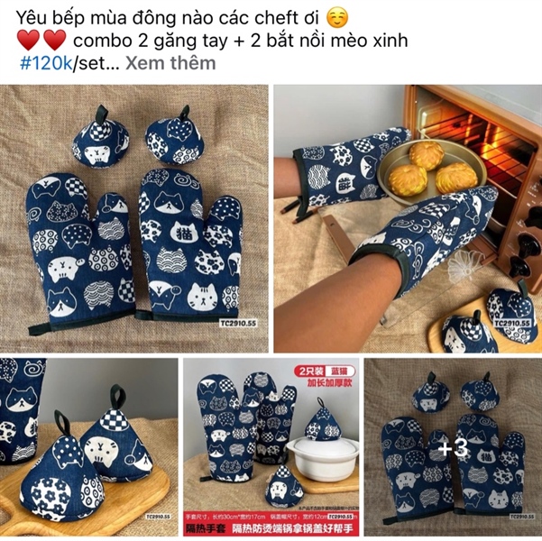 Set găng tay nhấc nồi