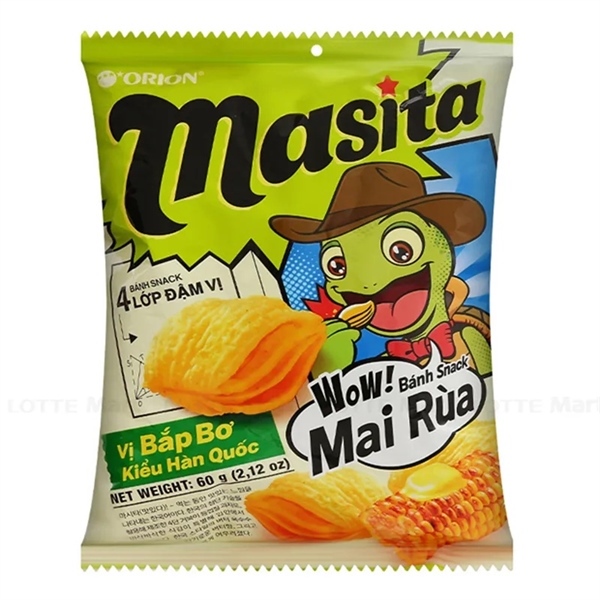 BÁNH SNACK MASITA VỊ BẮP BƠ KIỂU HÀN QUỐC 28G