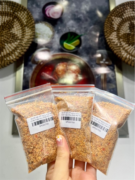 MUỐI SẢ ỚT dùng ướp cá chiên hoặc kho (Cay the the)