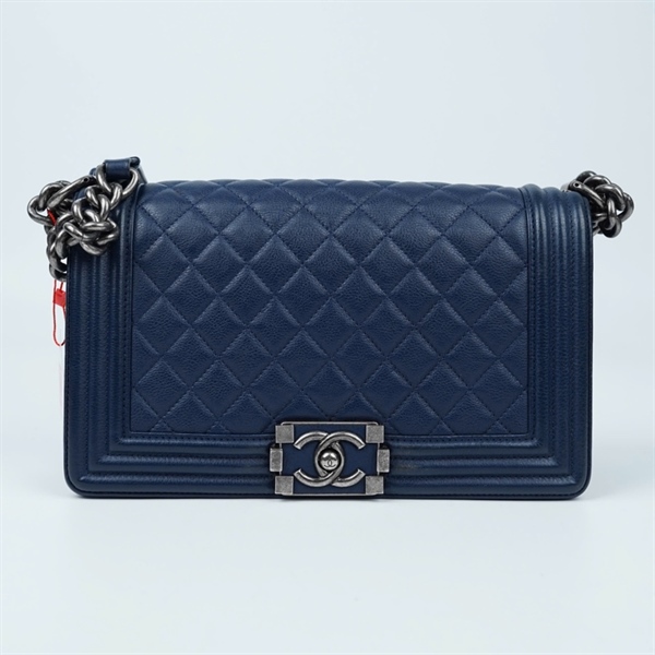 Túi Chanel Boy xanh (23529905) sz25 (A-T) KG+