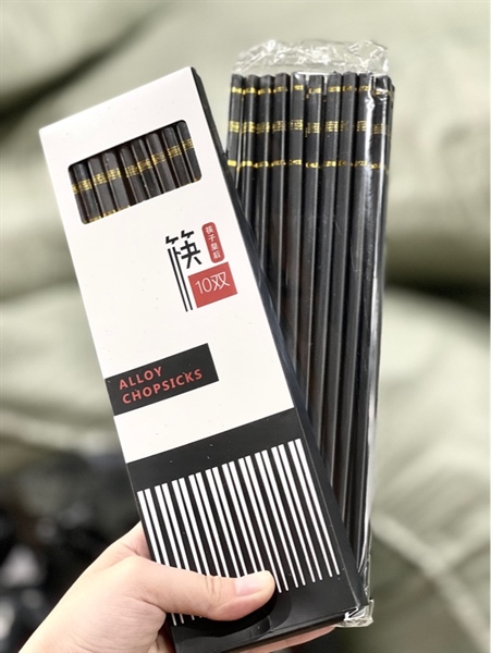 Set 10 Đôi Đũa Vân Vàng (Thùng 100)