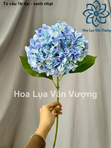 Tú cầu 1b đại - xanh nhạt - Hoa cành dài - Hoa Lụa Vân Vượng