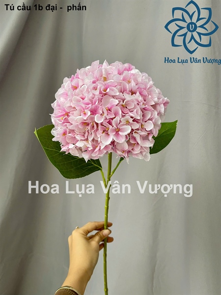 Tú cầu 1b đại - phấn - Hoa cành dài - Hoa Lụa Vân Vượng
