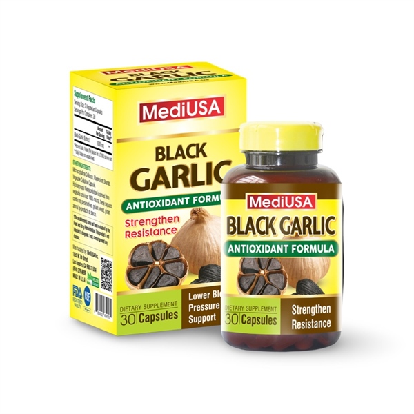 MediUSA Black Garlic 30 viên tỏi đen chống oxy hóa, ổn định sức khỏe tim mạch