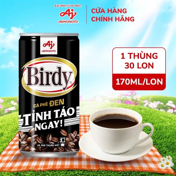 Cà Phê Birdy Đen 170ml Lon