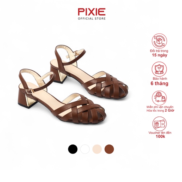 Giày Sandal Đế Vuông 5cm Dáng Rọ H417