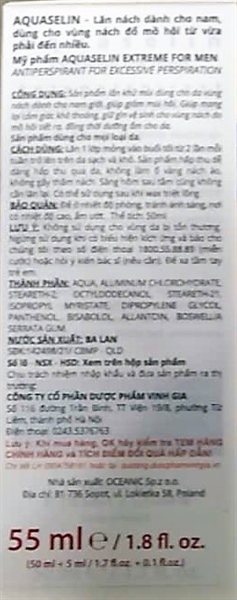 Lăn nách Nữ Aquaselin Intensive women 50ml (Hồng) - Ba Lan (Vinh Gia) 2