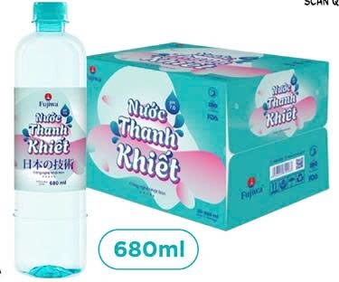 Nước thanh khiết pha sữa và uống thuốc chai 680ml (T*20chai) - Fujiwa Việt Nam